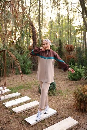 ست گرمکن حجاب بژ زنانه رگولار Ryzi Moda - کد 862440694