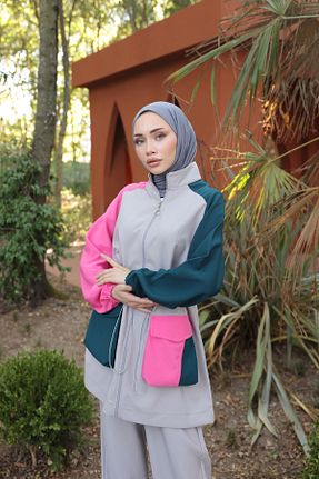 ست گرمکن حجاب طوسی زنانه رگولار Ryzi Moda - کد 853031072