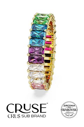انگشتر نقره طلائی زنانه کریستال Cruse - کد 870215673