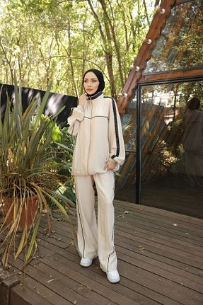 ست گرمکن حجاب بژ زنانه رگولار Ryzi Moda - کد 853003189