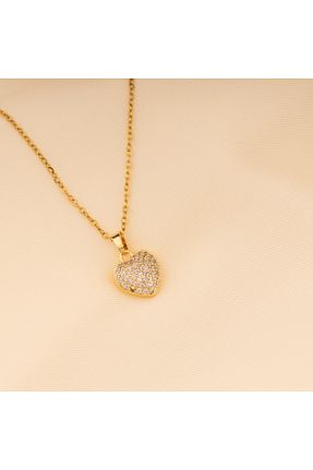 گردنبند استیل ( فولاد ) طلائی زنانه استیل ضد زنگ Monilia - کد 870223775