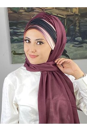 روسری بنفش ŞaلیترDesen BUTİKAMBAR - کد 870228391
