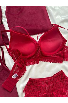 ست لباس راحتی زرشکی زنانه ساده Lena Homewears - کد 867472268