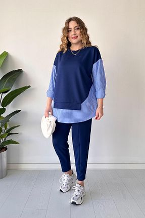لباس سرمه ای زنانه بافتنی MaziButik - کد 870230487