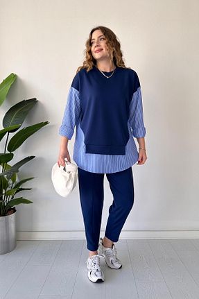لباس سرمه ای زنانه بافتنی MaziButik - کد 870230487