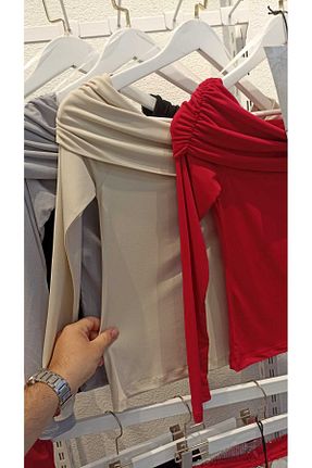 بلوز قرمز زنانه ساده Butik - کد 870246254