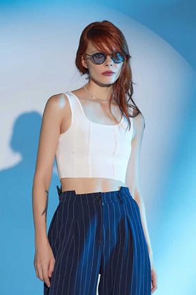 بلوز سفید زنانه ساده Clothing palette - کد 781311307