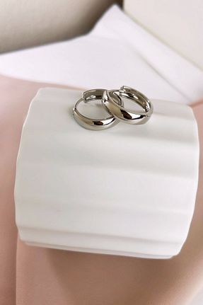 گوشواره استیل (فولاد) طوسی زنانه Mrs Flower - کد 870268778