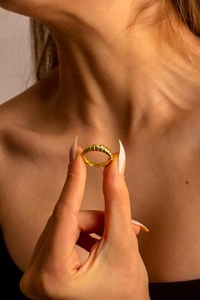 انگشتر نقره طلائی زنانه زیرکن Işıltı Silver - کد 870279962