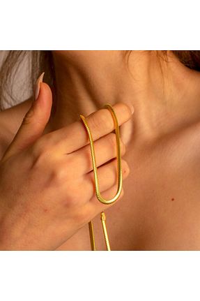 گردنبند نقره طلائی زنانه 925 عیار Işıltı Silver - کد 870283844