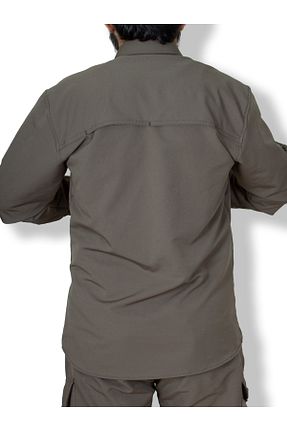 پیراهن خاکی مردانه رگولار Nikbin - کد 870191153