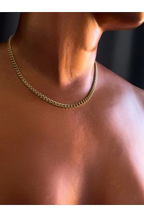 گردنبند استیل ( فولاد ) طلائی زنانه استیل (فولاد) SEVGİLİ TAKI - کد 870307416