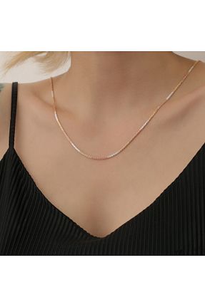 گردنبند نقره طلائی زنانه 925 عیار Rachel Silver - کد 851806184
