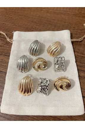 گوشواره جواهر طلائی برنجی Onouqo - کد 870336302