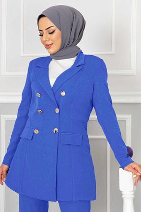 ست بالاتنه و پائین تنه سرمه ای زنانه بافتنی EBRUTESETTÜR - کد 870333948