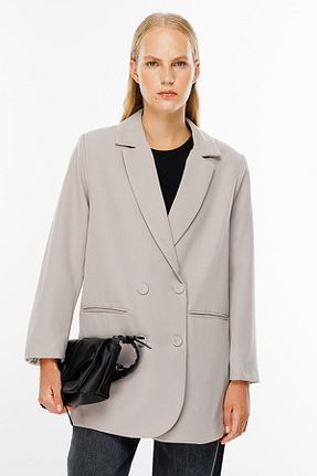 کت حجاب طوسی زنانه اورسایز Hooopstore - کد 870367656