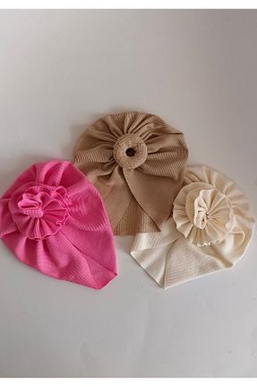 کلاه پشمی صورتی بچه گانه پنبه ای nisbutik aksesuar - کد 870771679