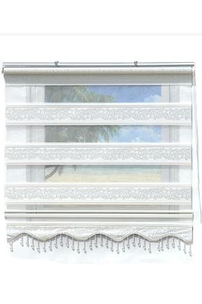 پرده کشوئی سفید Zebra Yıldız stor - کد 870354355