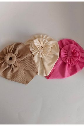 کلاه پشمی صورتی بچه گانه پنبه ای nisbutik aksesuar - کد 870771679