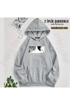 سوئیشرت طوسی زنانه چاپی ZOKAWEAR - کد 870379965