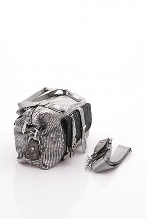 کیف دوشی طوسی زنانه چرم مصنوعی ÇÇS - کد 870375899