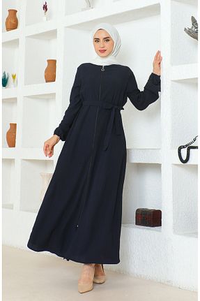 کلاه و ابایا سرمه ای زنانه پلی استر sefamerve - کد 857020732