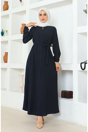 کلاه و ابایا سرمه ای زنانه پلی استر sefamerve - کد 857020732
