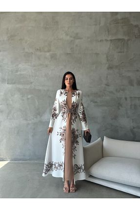 لباس حجاب قهوه ای زنانه رگولار suphias - کد 870373923