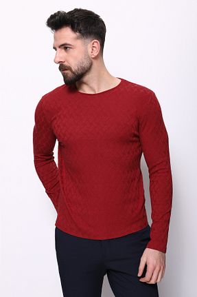 تیشرت زرشکی مردانه اسلیم فیت Mcr - کد 312691438