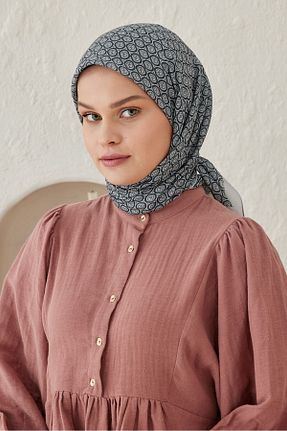 روسری طوسی 100 x 100 Modakaşmir - کد 870404134