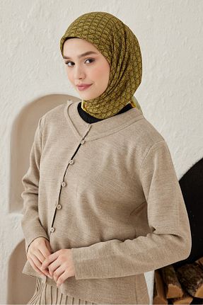 روسری طلائی 100 x 100 Modakaşmir - کد 870768263