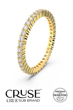 انگشتر نقره طلائی زنانه کریستال Cruse - کد 870405757