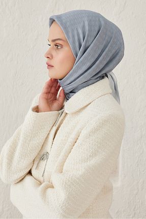 روسری طوسی 90 x 90 Modakaşmir - کد 870405226