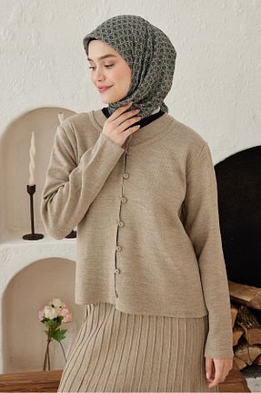 روسری قهوه ای 100 x 100 Modakaşmir - کد 870404127