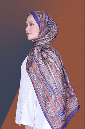 شال بنفش زنانه پنبه ای locella - کد 870086047