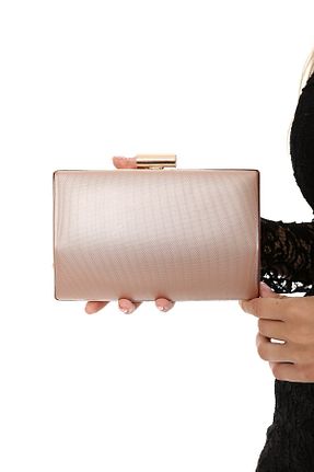 کیف مجلسی صورتی زنانه پارچه ای melezzi - کد 870407930