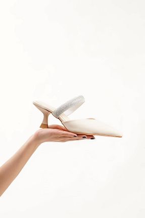 دمپائی بژ زنانه پاشنه تخت ayakuydur - کد 870410919