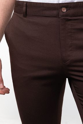 شلوار قهوه ای مردانه پنبه - الاستین Mcr - کد 730892539