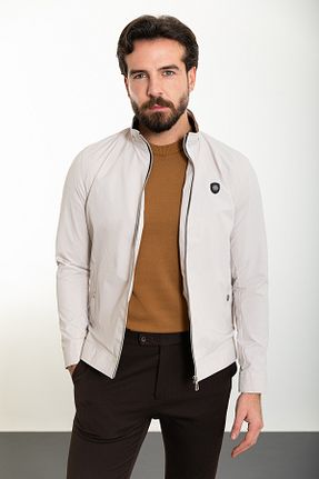 کاپشن طوسی مردانه اسلیم فیت Mcr - کد 813892830