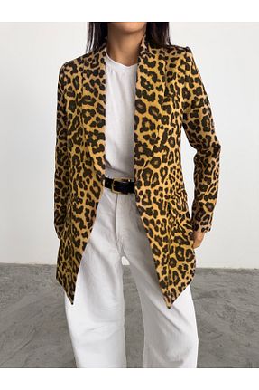 کت بلیزر قهوه ای زنانه بافتنی CLB COLLECTION - کد 870779115