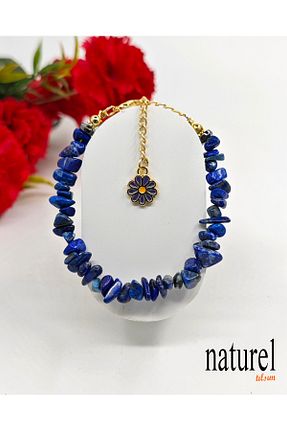 دستبند جواهر سرمه ای زنانه سنگ طبیعی Naturel Tılsım - کد 737900406