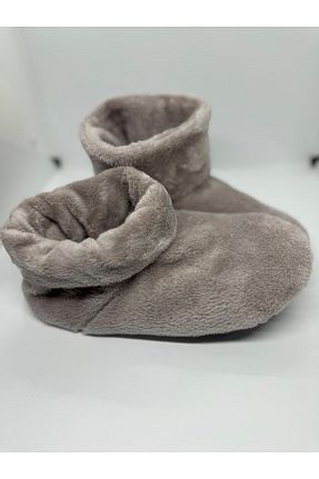 بوت خانگی طوسی زنانه مخملی SiFu STYLE - کد 870459047