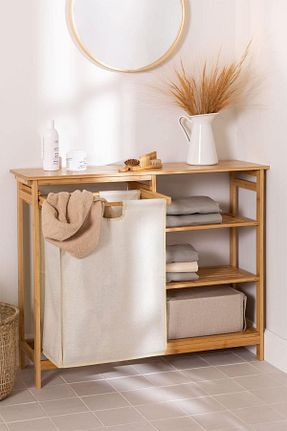 نظم دهنده حمام قهوه ای چوب Digithome - کد 867622755