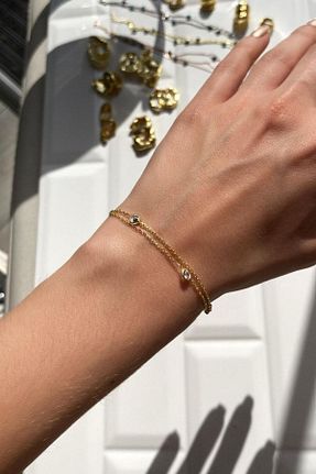 دستبند نقره طلائی زنانه 925 عیار Spossy Silver Jewelry - کد 870487448