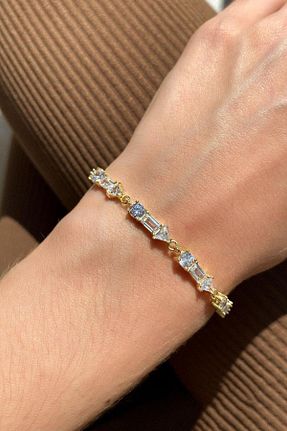 دستبند نقره طلائی زنانه 925 عیار Spossy Silver Jewelry - کد 870487255