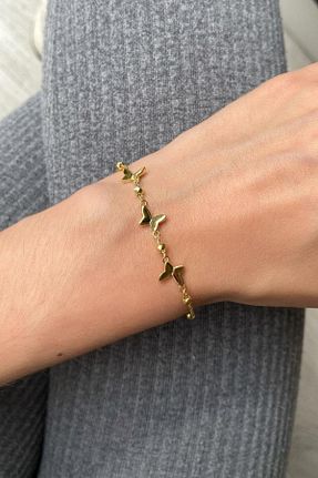 دستبند نقره طلائی زنانه 925 عیار Spossy Silver Jewelry - کد 870487257