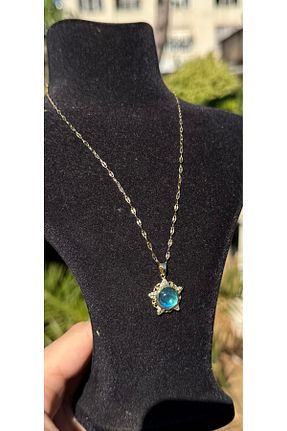 گردنبند استیل ( فولاد ) طلائی زنانه استیل (فولاد) Glitterring - کد 870490684