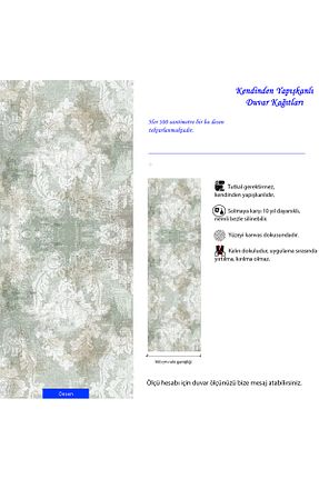 کاغذ دیواری رنگی Kendinden Yapışkanlı CARMEN - کد 870495245