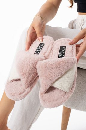 دمپائی خانگی صورتی زنانه پارچه ای Moda Devrin - کد 849416621