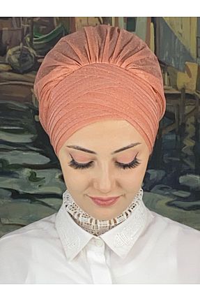 روسری صورتی شیفون BUTİKAMBAR - کد 870769037
